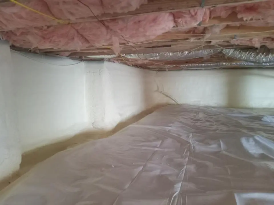 Crawl space encapsulation with closed-cell spray foam for Attic Insulation in Sausalito